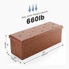 FURNIinspire Ottomans And Benches Modern 43 Inch Living Room Foldable Ottoman Storage Bench Entryway Foot Stool, Brown, 15"*43"*15" - 3 of 4