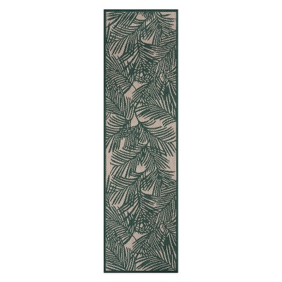 World Rug Gallery Contemporary Palm Leaf Textured Flat Weave Indoor/Outdoor Area Rug