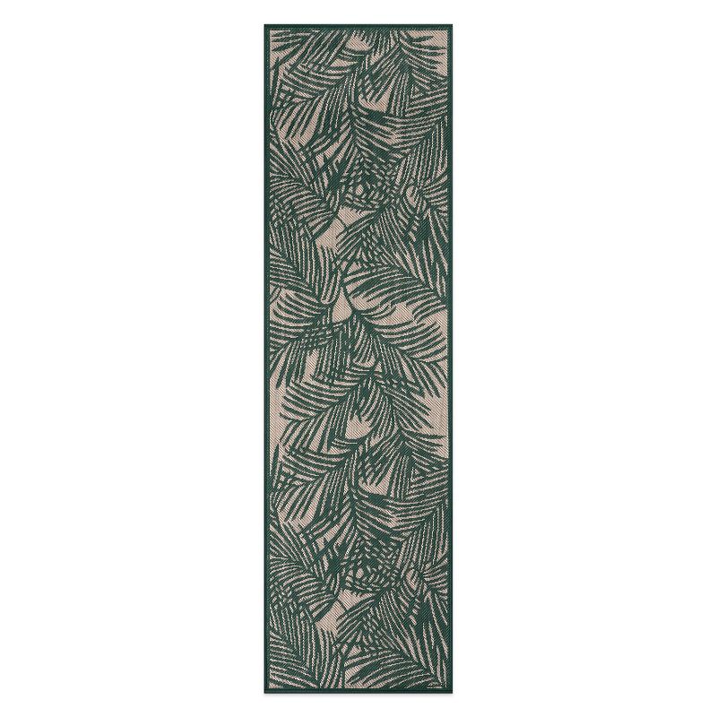 World Rug Gallery Contemporary Palm Leaf Textured Flat Weave Indoor/Outdoor Area Rug, 1 of 15
