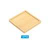 Unique Bargains Indoor and Outdoor Square Bamboo Planter Saucer Drip Tray Plant Drainage Trays 2 Pcs - 3 of 4