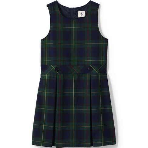 Lands' End School Uniform Girls Plaid Jumper Top Of Knee - 16 - Hunter ...