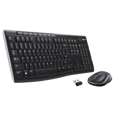 Logitech 4 Pack MK270 Wireless Keyboard & Mouse Combo For Windows 2.4 GHz Wireless Mouse 8 Shortcut Keys For PC Laptop - Manufacturer Refurbished
