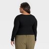 Women's Slim Fit Long Sleeve Corset Top - A New Day™ - 2 of 3