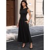 INSPIRE CHIC Women's Crew Collar High Waist Sleeveless Side Pockets Casual Work A-Line Maxi Dresses - 4 of 4