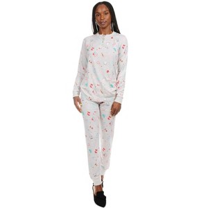 Memoi Women's Holiday Getaway Two-Piece PJ Set in a Bag - 1 of 4