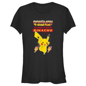 Juniors Womens Pokemon Get Ready to Battle Pikachu Retro T-Shirt - 1 of 4