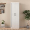 VYNXARIA High wardrobe and kitchen cabinet with 2 doors and 3 partitions to separate 4 storage spaces, White - 2 of 4