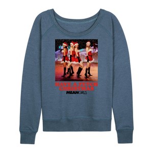 Women's - Mean Girls - Have A Fetch Christmas Lightweight French Terry Wide Neck Long Sleeve Shirt - 1 of 4