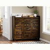 VINGLI Large Tall Shoe Cabinet with 3 Doors 6-Tier Ultra Wide Shoe Cabinet Storage for Entryway 30 Pairs Shoes Organizer Rustic Brown - 4 of 4