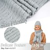 ZUPPAD Womens Winter Beanie Hats Long Scarf Touchscreen Gloves Set Warm Knit Skull Caps Gifts for Women Hat and Glove Sets 3 Pack - 3 of 4