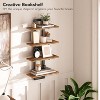 Attop Floating Shelves, Wall Mounted Storage Shelves 2-Tier, Hanging Bathroom Shelves, for Living Room, Bedroom, Bathroom, Kitchen - 4 of 4