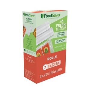 FoodSaver 8" x 15' Vacuum Seal Roll 2pk - 1 of 3