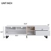 TV Stand Entertainment Center With Cabinets Drawers Open Shelves 2 U-shaped Legs Easy Assembly TV Cabinet For TVs Up To 80” - 4 of 4
