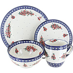 Blue Rose Polish Pottery 1000 Millena 4 Piece Place Setting - 1 of 1