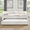Twin Size Upholstered Daybed with Striped Corduroy Fabric - 3 of 4