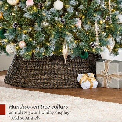 4.5ft Frosted Pine Pre-Lit Christmas Tree with Multicolor LED Lights