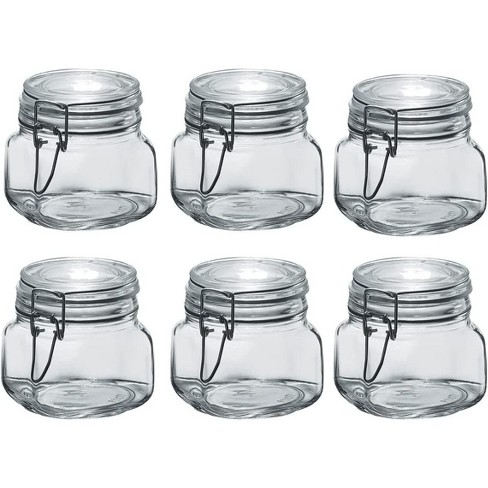Amici Home Glass Hermetic Preserving Canning Jar Italian, Leak Proof