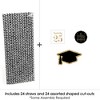 Big Dot of Happiness Gold 2025 Graduation Paper Straw Decor - Party Striped Decorative Straws - Set of 24 - 3 of 4