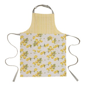 Transpac Cotton 36 in. Yellow Lemon Adjustable Apron - 1 of 2