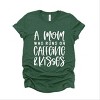 Simply Sage Market A Mom Who Runs On Caffeine And Kisses Short Sleeve Tee - 2 of 4