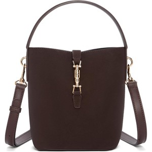 Small Bucket Bag for Women Crossbody Bags Trendy Vegan Leather - 1 of 4