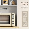 Kitchen Cabinet with Charging Station, 2 Tilt Out Cabinets, Microwave Stand, Freestanding Kitchen Pantry Cabinet - 4 of 4