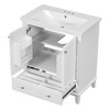 30" Bathroom Vanity With Sink Combo Modern Elegant Bathroom Storage Cabinet With Doors Drawer Solid Wood Frame - 4 of 4