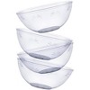 Crown Display 4 Pack Clear Disposable Round Salad Bowls Serving Bowl with Leaf indentation - 2 of 4