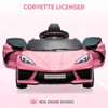 12V Kids Ride On Car, Sports Licensed Corvette Electric Car Toy for Toddles, with Remote Control, Visual Dashboard, LED Lights, Music, for Kids 3-10 - 3 of 4