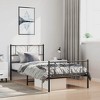vidaXL Twin Metal Bed Frame with Headboard & Footboard, Sturdy Steel, Black, No Mattress - 3 of 4