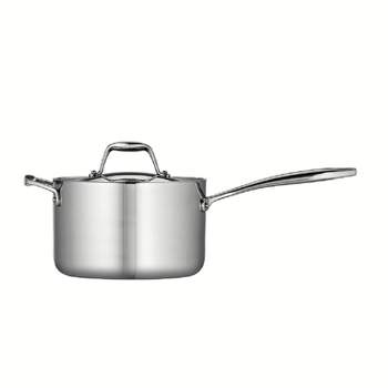 Tramontina Gourmet Tri-Ply Clad 4qt Sauce Pan with Lid Silver