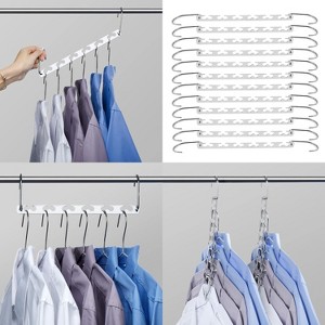 HOUSE DAY Magic Hangers Space Saving Clothing Organizer Metal 12 Pack - 1 of 3