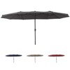 Outdoor Patio Umbrella, 15FT Double-Sided Rectangular Patio Umbrella, Oversized Outdoor Umbrella for Pool, Garden, Deck, Lawn, Market(No Base) - 3 of 4