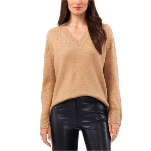 Vince Camuto Womens Contrast V Neck Pullover Sweater - 1 of 1