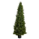 5.5' Indoor/Outdoor Cypress Cone Topiary Artificial Tree - Nearly Natural
