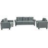 TiramisuBest Comfortable Velvet Sectional Sofa Couch, Modern Couch for Living Room, Bedroom, Office & Small Spaces, Black - 3 of 4
