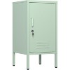 Metal Locker End Table,Modern Room Side Table with 2 Adjustable Shelf Anti-Tilt Design, Multi Storage Cabinet for Living Room, Easy to Assemble - 4 of 4