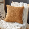 Evo Bytes Decorative Throw Pillow – Soft Cozy Cushion for Couch, Sofa & Bedroom, Modern Home Décor Accent-16" x 16"-Light Brown - 2 of 4