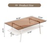 Lyngins 38.58" Modern Coffee Table with Tempered Glass Top, MDF Lower Panel & Metal Legs, 2-Tier Rectangle Center Table, Living Room Tea Table - 2 of 4
