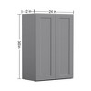 LOVMOR in Plywood Soft Close Kitchen Wall Cabinet with 2 Doors and Adjustable Shelves for Kitchen, Bathroom, Living Room,Study - 3 of 4
