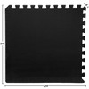 Fleming Supply Nonslip Interlocking Foam Floor Tiles – 24" x 24" x 0.375", Black, 6-Pack - 3 of 4