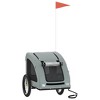 vidaXL Pet Bike Trailer Gray Oxford Fabric and Iron 53.9" x 26.8" x 28.3" - 2 of 4