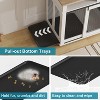 71" Extra Large Dog Crate Furniture, Wooden Double Dog Crates Kennel Cage,Furniture Style Tv Stand Side End Table for 2 Dogs with Removable Divider - 4 of 4