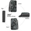 BEAFUP Women's Wallet,Creative Floral PrintLarge Capacity Double Zip Leather Wallet,RFID Blocking and Wristlet,(Random Print) - 3 of 4