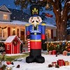 TopComfy Decorative Holiday Scene Props Yard Decor Christmas Decor Nutcracker Toy Soldier with Scepter for Holiday Decor, Red, 9.46"*7.88"*7.09" - 2 of 4