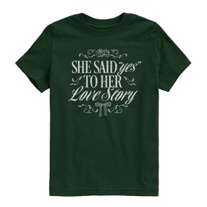 Boys' - Instant Message - Yes To Her Love Story Short Sleeve Graphic T-Shirt - 1 of 4
