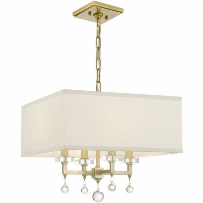 Crystorama Lighting Paxton 4 - Light Chandelier in  Aged Brass
