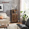 VASAGLE Storage Cabinet Cupboard Bathroom Cabinet Rustic Brown and Black - image 2 of 4