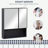 Resenkos Mirror Cabinet,Wall-Mounted Medicine Cabinet, Bathroom Mirror Cabinet with Double Doors and Storage Shelves, Black - 3 of 4