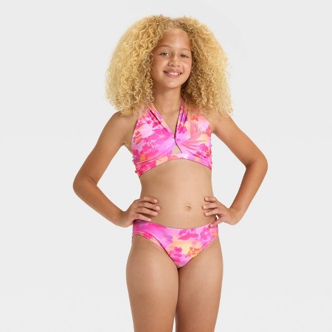 Art Class Girls' Island Dream Tie-Dye Bikini Set - art class™ Pink/Purple S